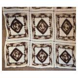 DR - Afghan Blankets - Granny Square & Striped (Lot of 2)