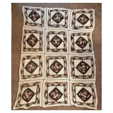 DR - Afghan Blankets - Granny Square & Striped (Lot of 2)