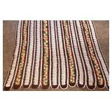DR - Afghan Blankets - Granny Square & Striped (Lot of 2)
