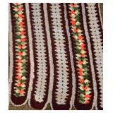 DR - Afghan Blankets - Granny Square & Striped (Lot of 2)