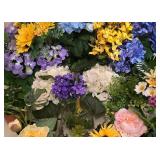 O - Artificial Floral Arrangements Mixed Lot - Pots, Vases & Fronds