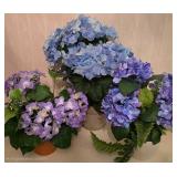 O - Artificial Floral Arrangements Mixed Lot - Pots, Vases & Fronds