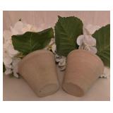 O - Artificial Floral Arrangements Mixed Lot - Pots, Vases & Fronds