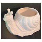 LR - Snail Planter, Toothpick Holder & Covered Dish Mixed Lot