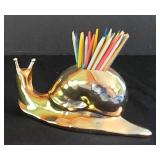 LR - Snail Planter, Toothpick Holder & Covered Dish Mixed Lot