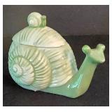 LR - Snail Planter, Toothpick Holder & Covered Dish Mixed Lot