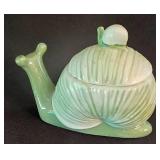 LR - Snail Planter, Toothpick Holder & Covered Dish Mixed Lot