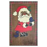 LL-ST - Christmas Santa Sled Tabletop Arrangement Bears & Poinsettia