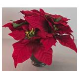 LL-ST - Christmas Santa Sled Tabletop Arrangement Bears & Poinsettia