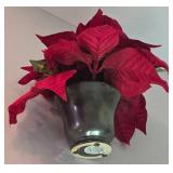 LL-ST - Christmas Santa Sled Tabletop Arrangement Bears & Poinsettia