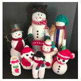 LL-ST - Snowman Figures & Candles Mixed Lot Avon Mrs Snowlight, St Nicholas Square