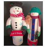 LL-ST - Snowman Figures & Candles Mixed Lot Avon Mrs Snowlight, St Nicholas Square