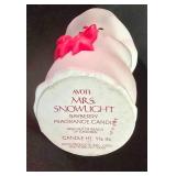LL-ST - Snowman Figures & Candles Mixed Lot Avon Mrs Snowlight, St Nicholas Square