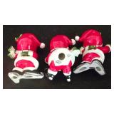 LL-ST - Christmas Figurines Skater Girls, Snowmen & Salt & Pepper Set (Lot of 9)