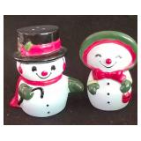 LL-ST - Christmas Figurines Skater Girls, Snowmen & Salt & Pepper Set (Lot of 9)