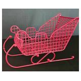 LL-ST - Christmas Sleigh Decor Wicker & Metal Bears (Lot of 2)