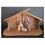 LL-ST - Nativity Set MaxCraft Wooden Manger (Lot of 12)