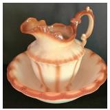 LL-ST - Vintage Pitcher and Washbowl Set 10in Pitcher 15in Washbowl