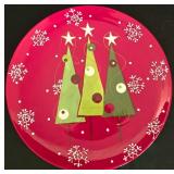 LL-ST - Christmas Serveware Mixed Lot - Teleflora Pedestal Bowl, Snowflake Plates, Holly Napkins & Tray