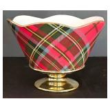LL-ST - Christmas Serveware Mixed Lot - Teleflora Pedestal Bowl, Snowflake Plates, Holly Napkins & Tray