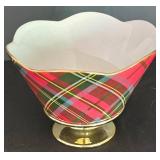 LL-ST - Christmas Serveware Mixed Lot - Teleflora Pedestal Bowl, Snowflake Plates, Holly Napkins & Tray