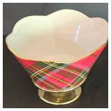 LL-ST - Christmas Serveware Mixed Lot - Teleflora Pedestal Bowl, Snowflake Plates, Holly Napkins & Tray