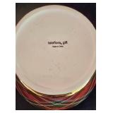 LL-ST - Christmas Serveware Mixed Lot - Teleflora Pedestal Bowl, Snowflake Plates, Holly Napkins & Tray