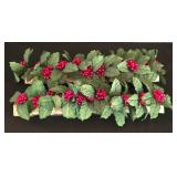 LL-ST - Christmas Serveware Mixed Lot - Teleflora Pedestal Bowl, Snowflake Plates, Holly Napkins & Tray