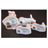 LL-ST - Nativity Scene - Lefton Christopher Collection Wooden Manger (Lot of 12)