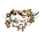 LL-ST - Fall Faux Foliage Mixed Lot - Assorted Garlands, Picks & Acorns