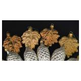 LL-ST - Glass Pine Cone & Leaf Ornaments (Lot of 21)
