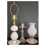 LL-ST - Vintage Hobnail Lamp Mixed Lot - 3 Pieces