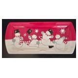 LL-ST - Christmas Serving Trays & Plates Oneida, St. Nicholas Square & Holly Hobbie Mixed Lot