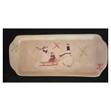 LL-ST - Christmas Serving Trays & Plates Oneida, St. Nicholas Square & Holly Hobbie Mixed Lot