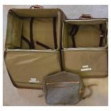 LL-ST - Luggage Set - Vintage Hartmann 3-Piece With Leather Trim