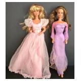LL-ST - Barbie Dolls Princess Jasmine & 1990 Bridesmaid (Lot of 2)