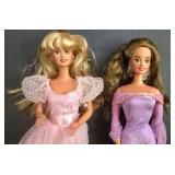 LL-ST - Barbie Dolls Princess Jasmine & 1990 Bridesmaid (Lot of 2)