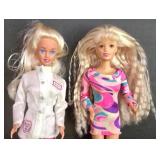 LL-ST - Vintage Barbie Dolls 1996 Pet Doctor & 25th Anniversary Total Hair (Lot of 2)