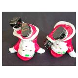 LL-ST - Christmas Figurines Mixed Lot 11 Pieces Enesco Santa Angels Snowmen