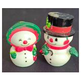 LL-ST - Christmas Figurines Mixed Lot 11 Pieces Enesco Santa Angels Snowmen