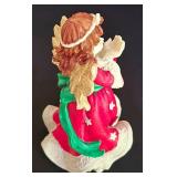 LL-ST - Christmas Figurines Mixed Lot 11 Pieces Enesco Santa Angels Snowmen