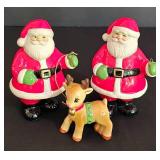 LL-ST - Christmas Figurines Mixed Lot 11 Pieces Enesco Santa Angels Snowmen