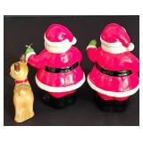 LL-ST - Christmas Figurines Mixed Lot 11 Pieces Enesco Santa Angels Snowmen