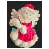 LL-ST - Christmas Figurines Mixed Lot 11 Pieces Enesco Santa Angels Snowmen