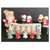 LL-ST - Vintage Christmas Ceramic Santa, Angel Ornaments, Salt & Pepper Set & Candles Mixed Lot