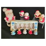 LL-ST - Vintage Christmas Ceramic Santa, Angel Ornaments, Salt & Pepper Set & Candles Mixed Lot