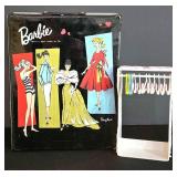 LL-ST - Vintage Barbie Doll Clothes Storage Suitcase With Outfits & Ken Outfit