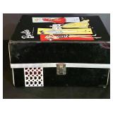 LL-ST - Vintage Barbie Doll Clothes Storage Suitcase With Outfits & Ken Outfit