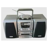 LL-ST - TV Stand & Vintage Emerson Boom Box With Detachable Speakers