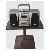 LL-ST - TV Stand & Vintage Emerson Boom Box With Detachable Speakers